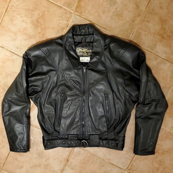 The Leather Ranch Vintage Black Genuine Leather Jacket, Unisex Size 2 - Picture 2 of 12